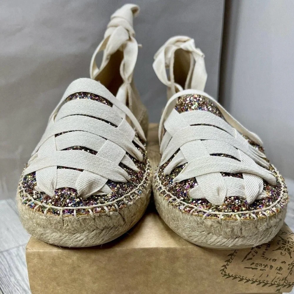 Women's Free People Heat Wave Wrap Ivory Espadrille size 8.5